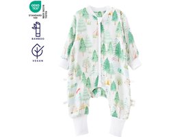 vos&bos 1.0 TOG Slaapzak met Benen - Zomer/Lente/herfst - Babyslaappak - Bamboe hydrofiel - Licht/Ademend - Maat L (92-104)