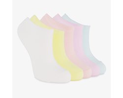 5 paar kinder sneakersokken pastel - Roze - Maat 27/30