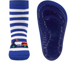 Antislipsokken Ewers Kindermaat - Blauw met Witte Strepen & Scooter - Siliconenzool-