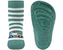 Antislipsokken Ewers Kindermaat - Groen met Witte Strepen & Scooter - Siliconenzool-