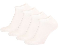 Apollo Bamboe Sneakersokken Voor Kids 8-Pack - Wit - Maat 27-30 - Kids Kindersokken