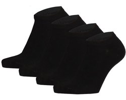 Apollo Bamboe Sneakersokken Voor Kids 8-Pack - Zwart - Maat 31-34 - Kids Kindersokken