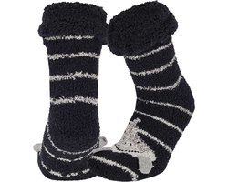 Apollo - Huissokken Jongens - Haai - Blauw - Maat 20/24 - Slofsokken kinderen