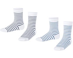 Esprit Fine Line 2-Pack duurzaam slijtvast huidvriendelijk katoen multipack sokken kinderen veelkleurig - maat 27-30