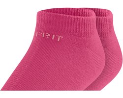 Esprit Foot Logo 2-Pack kort eenkleurig katoen multipack sneakersokken enkelsokken kinderen rood - maat 35-38