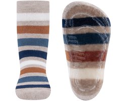 Ewers antislip sokken beige gestreept