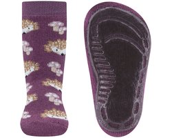 Ewers antislip sokken egeltjes aubergine
