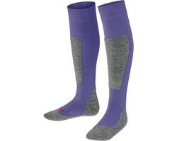 FALKE Active Ski warm dik wol functioneel materiaal skisokken kinderen purper - maat 31-34