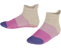 FALKE Colour Block Noppen op de zool katoen huissokken kinderen beige - maat 31-34