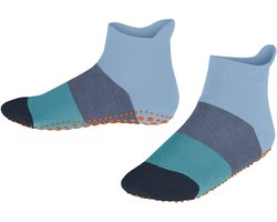 FALKE Colour Block Noppen op de zool katoen huissokken kinderen blauw - maat 39-42