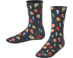 FALKE Colourful Alphabet Print gedessineerd katoen sokken kinderen blauw - maat 35-38