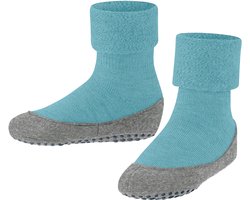 FALKE Cosyshoe Minis Noppen op de zool wol huissokken kinderen blauw - maat 21-22
