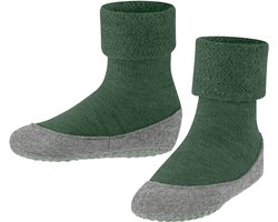 FALKE Cosyshoe Minis Noppen op de zool wol huissokken kinderen groen - maat 27-28
