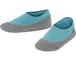 FALKE Cosyshoe Noppen op de zool wol huissokken kinderen blauw - maat 33-34