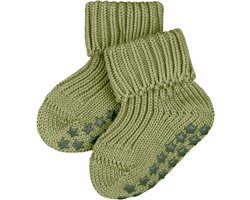 FALKE Cotton Catspads Noppen op de zool katoen huissokken baby groen - maat 80-92