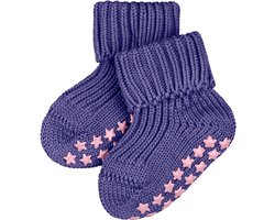 FALKE Cotton Catspads Noppen op de zool katoen huissokken baby purper - maat 62-68