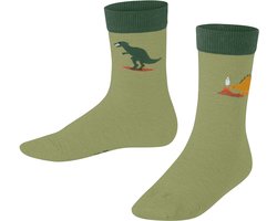 FALKE Dinosaurs gedessineerd katoen sokken kinderen groen - maat 19-22