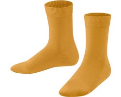FALKE Family eenkleurig katoen sokken kinderen geel - maat 19-22
