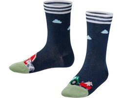 FALKE Farm Life gedessineerd katoen sokken kinderen blauw - maat 35-38