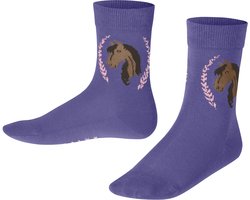 FALKE Horse gedessineerd katoen sokken kinderen purper - maat 31-34