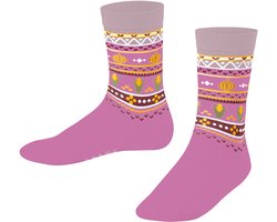 FALKE Pumpkin Fair Isle gedessineerd katoen sokken kinderen rood - maat 31-34