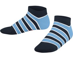 FALKE Simple Stripes slijtvast huidvriendelijk katoen sneakersokken enkelsokken kinderen blauw - maat 35-38