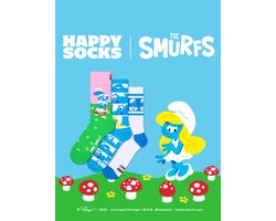 Happy Socks Kids - The Smurfs - Set van 3 paar - Smurfensokken - 7-9JR