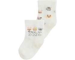 Next - Pasgeboren unisex - 1 paar Born in 2026 babysokjes - Wit