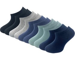 10 paar Kids Sneakersokken - SQOTTON® - Multicolor - Maat 35-38