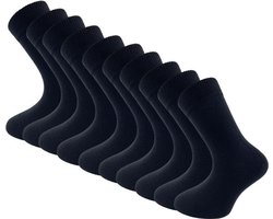 10 paar Kindersokken - SQOTTON® - Zwart - Maat 23-26