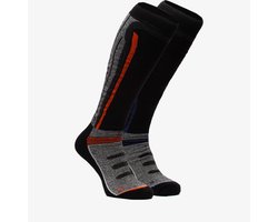 2 paar Mountain Peak kinder skisokken - Zwart - Maat 27/30