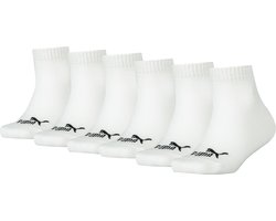 6 PACK Puma KIDS Quarter Socks sneakermaat 27 - 38 voor meisjes en jongens