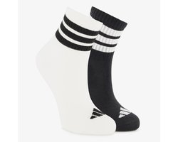 Adidas 3 paar Ribbed kids sokken wit zwart - Maat 28/30