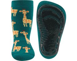 Antislipsloffen Zeegroen met Giraffen - 18/19