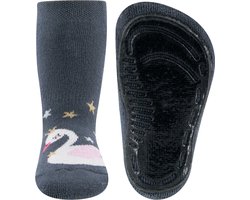 Antislipsokken Grijs met Zwaantje en glittergaren - 27/28