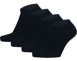 Apollo - Bamboe Sneakersokken Kids - Navy Blauw - 4 Pak - Maat 31/34 - Kindersokken - Bamboe sokken - Naadloos