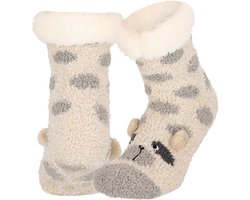 Apollo - Huissokken Meisjes - Puppy - Beige - Maat 25/30 - Slofsokken Meisjes