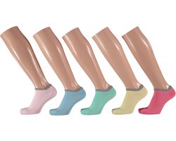 Apollo - Sneakersokken meisjes - Fashion - Multi color - Maat 23/26 - Sneakersokken - Enkelsokken kinderen - Korte sokken kinderen