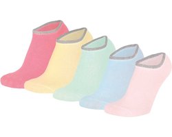 Apollo - Sneakersokken meisjes - Fashion - Multi color - Maat 35/38 - Sneakersokken - Enkelsokken kinderen - Korte sokken kinderen