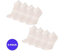 Apollo (Sports) - Bamboe Sneakersokken Kids - Wit - Maat 31/34 - 8-Pack - Voordeelpakket