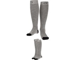 Apollo (Sports) - Skisokken kind - Plain - Unisex - Grijs - 27/30 - 2-Pack