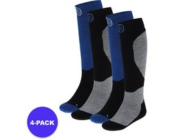 Apollo (Sports) - Skisokken kind - Unisex - Multi Blauw - 23/26 - 4-Pack - Voordeelpakket