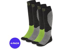 Apollo (Sports) - Skisokken kind - Unisex - Multi Grijs - 35/38 - 4-Pack - Voordeelpakket