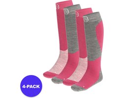 Apollo (Sports) - Skisokken kind - Unisex - Multi Roze - 31/34 - 4-Pack - Voordeelpakket
