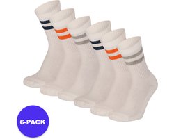 Apollo (Sports) - Sportsokken kinderen - Multi Wit - Maat 27/30 - 6-Pack - Voordeelpakket