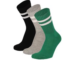 Apollo - Sportsokken kinderen - Multi Groen - 3-Pak - 31/34 - Kindersokken - Kindersokken jongens - Kindersokken meisjes - Sokken jongens - Apollo