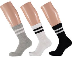 Apollo - Sportsokken kinderen - Multi Zwart - 3-Pak - 31/34 - Kindersokken - Kindersokken jongens - Kindersokken meisjes - Sokken jongens - Apollo