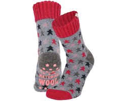 Apollo - Wollen Huissokken Kinderen - Stars - Blauw - Maat 35/38