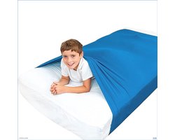 Autismevriendelijk verzwaard laken Huidvriendelijk elastisch laken Alternatief voor verzwaarde deken Geschikt voor jongens en meisjes Verzwaard laken