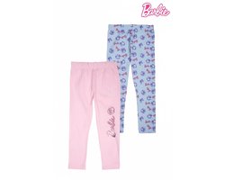 Barbie Legging Set – 95% Katoen met Stretch – Maat 146/152 – Meisjes Kleding – Kinderkleding – Set van 2 Leggings – Comfortabel & Stretchy – Legging met Logo – All-over Print – Sportlegging & Casual – Dagelijks Gebruik – Hoge Kwaliteit